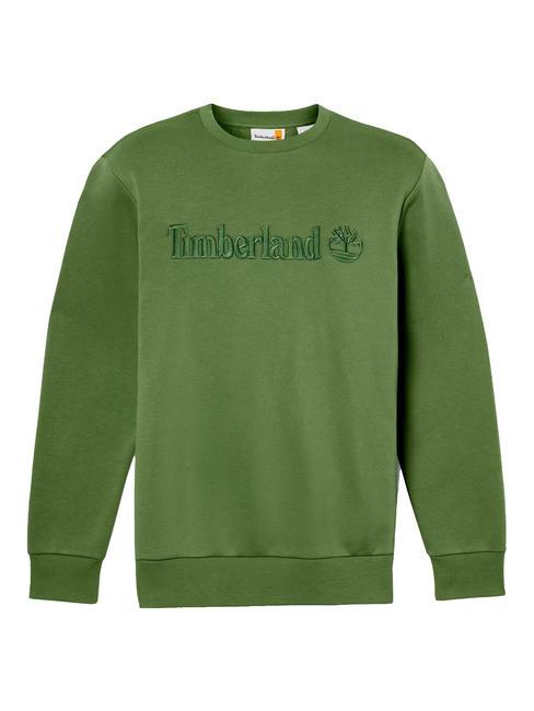 EMBROIDERY TONAL Hanorac cu gât crew negru/verde de pădure - hanorace