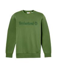 TIMBERLAND EMBROIDERY TONAL Hanorac cu gât crew negru/verde de pădure - hanorace - 4