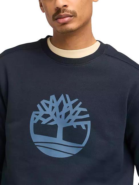TREE LOGO Hanorac cu g&acirc;t crew safir &icirc;nchis - hanorace