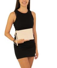 LESAC ROBERTA Pochetă Dollar din piele lapte - Genți femei - 4