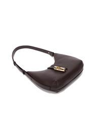 FURLA GOCCIA Geanta de umar din piele ciocanita ciocolată - Genți femei - 4