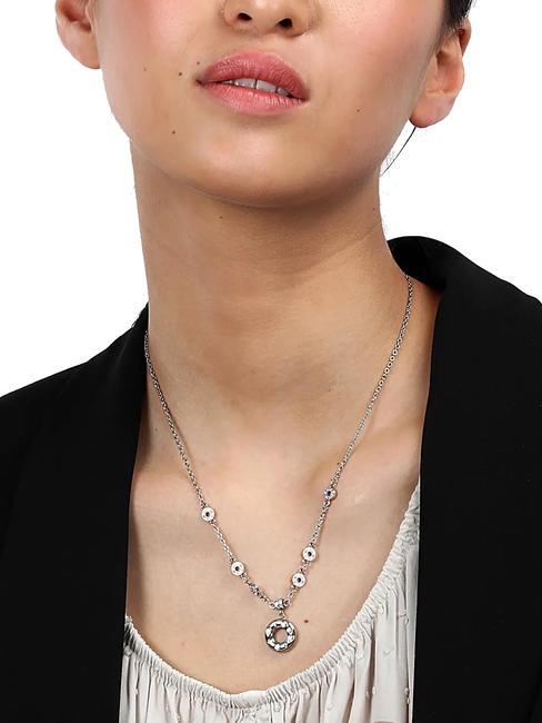BAGLIORI Colier cu cristale albe SILVER - Lănțișoare