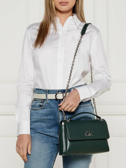 RE-LOCK  Geantă de umăr/încrucișată verde palmier - Genți femei