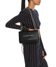 CALVIN KLEIN SCULPTED Convertible Geanta de umar/ crossbody negru/neutru - Genți femei - 5