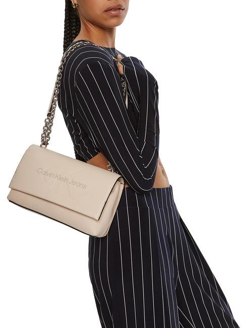 SCULPTED Convertible Geanta de umar/ crossbody dimineața cenușie - Genți femei