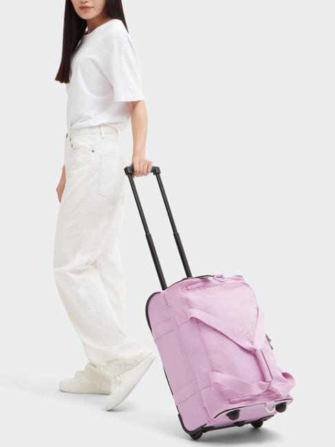 TEAGAN S Geantă pentru bagaje de mână troller roz înflorit - Bagaje de mână
