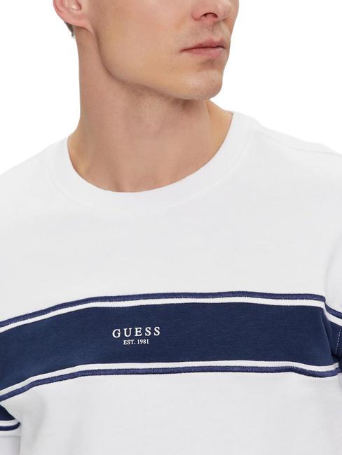 INSERTED STRIPE Hanorac din bumbac cu gât alb purpuriu - hanorace