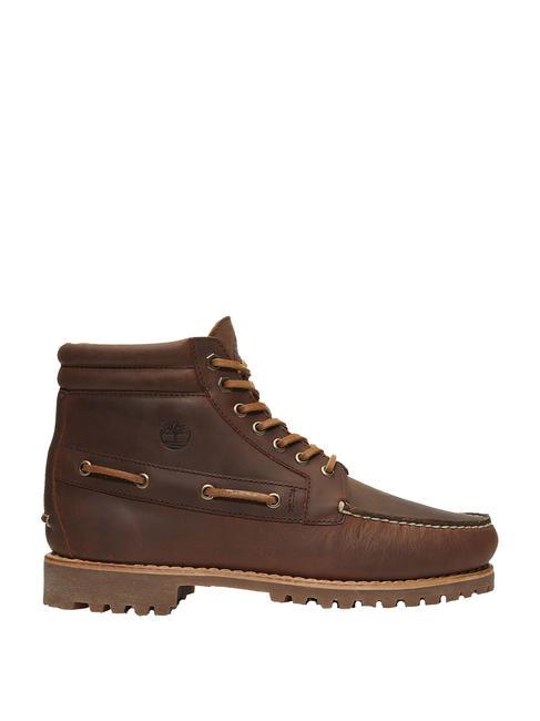 AUTHENTIC Lace Up Botine din piele maro - Pantofi bărbați