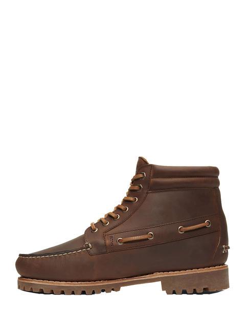 AUTHENTIC Lace Up Botine din piele maro - Pantofi bărbați