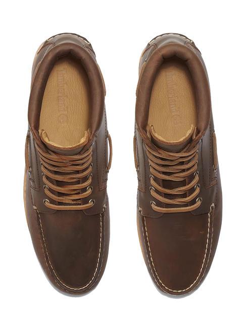 AUTHENTIC Lace Up Botine din piele maro - Pantofi bărbați