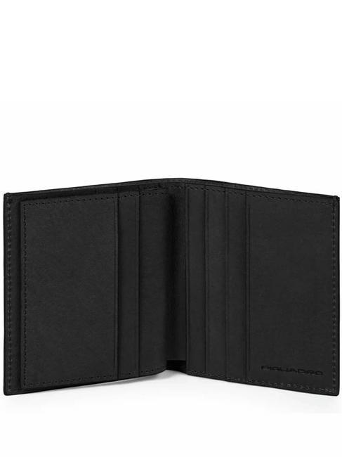 BLACK SQUARE  Portofel vertical din piele negru - Portofele bărbați