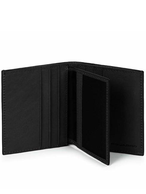 BLACK SQUARE  Portofel vertical din piele negru - Portofele bărbați