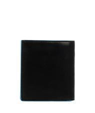 PIQUADRO BLUE SQUARE  Portofel din piele cu logo metalic negru - Portofele bărbați - 5