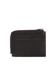 PIQUADRO TAG Suport card cu fermoar MORO - Portofele bărbați - 2