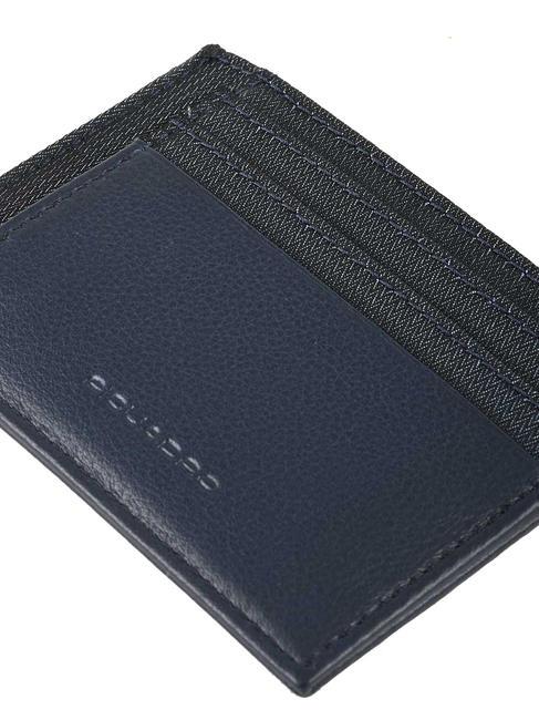 P16  Suport plat pentru card CHEVRON ALBASTRU - Portofele bărbați