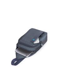 PIQUADRO P16 Geantă rucsac cu un singur umăr CHEVRON ALBASTRU - Rucsacuri pentru laptop - 2