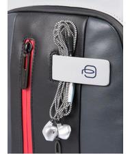 PIQUADRO URBAN Geantă din piele pentru un singur umăr gri/negru - Rucsacuri pentru laptop - 3