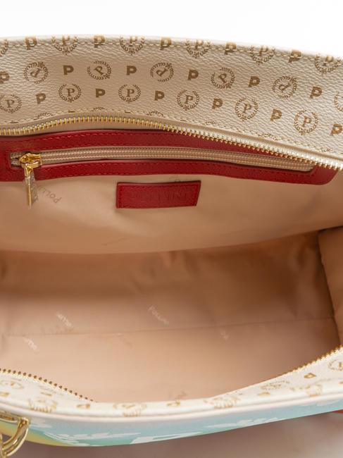 HERITAGE  Geanta de cumparaturi cu imprimeu peste tot Fildeș / lac - Genți femei