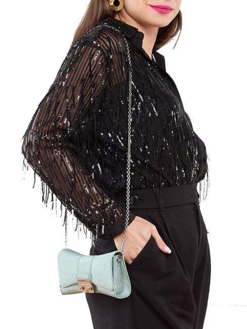 METROPOLIS Geantă de umăr mini din material textil zefir - Genți femei