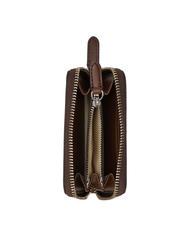 RALPH LAUREN RL LOGO Portofel mic din piele cu fermoar mahon închis - Portofele femei - 2