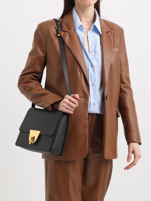 NICO Geantă mică de umăr din piele mentă - Genți femei