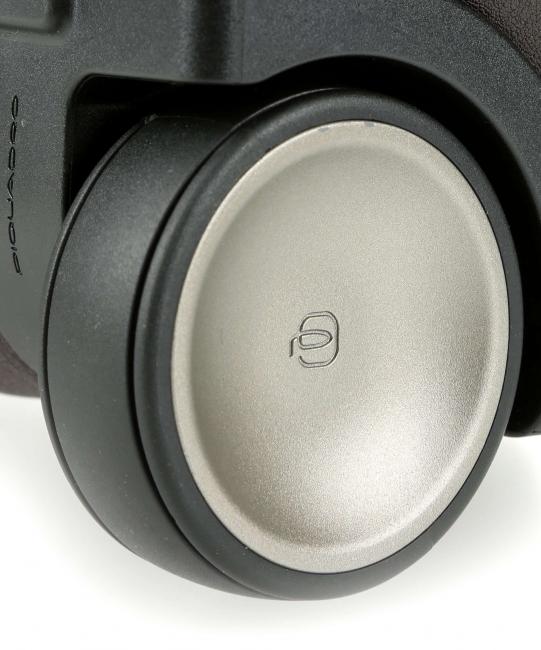 CAMPIONARIO - BLACK SQUARE Troler pilot pentru laptop de 15,6", din piele cu părul negru - Troler pilot - Cumpără online!