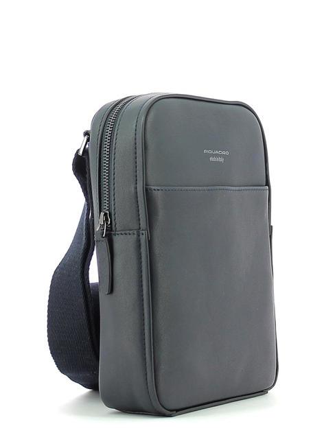 CAMPIONARIO - DAVID Geanta de umar din piele pentru iPad albastru - Genți de umăr bărbați