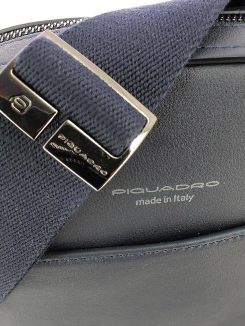 CAMPIONARIO - DAVID Geanta de umar din piele pentru iPad albastru - Genți de umăr bărbați