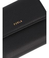 FURLA GOCCIA Portofel mediu din piele bifold negru - Portofele femei - 4