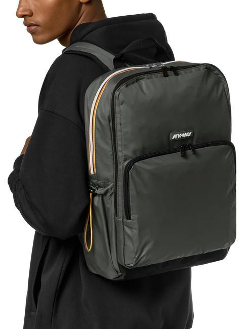 GIZY Rucsac din nailon pentru laptop de 15". verde negricios - Rucsacuri pentru laptop