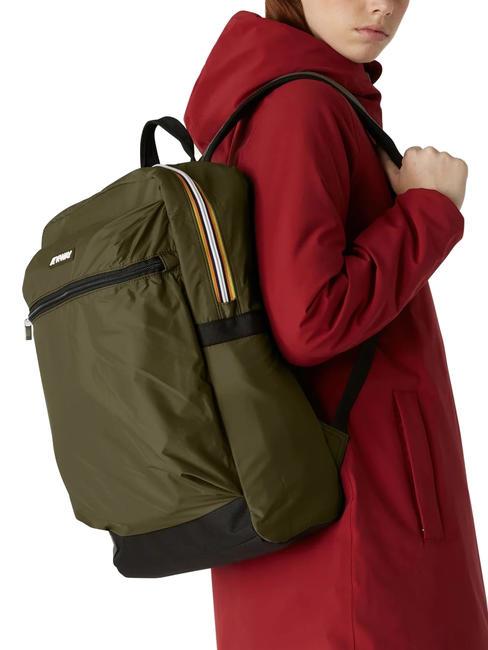 LAON Rucsac din nailon verde negricios - Rucsacuri pentru școală și timp liber