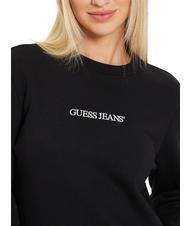 GUESS JEANS LOGO Hanorac cu decor normal cu g&acirc;t jetbla - Hanorace pentru femei - 3
