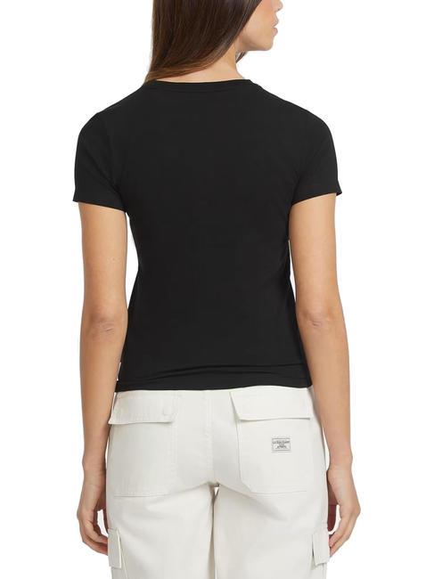 SLIM LOGO Tricou stretch slim fit jetbla - tricou