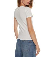 GUESS JEANS SLIM LOGO Tricou stretch slim fit alb purpuriu - tricou - 2