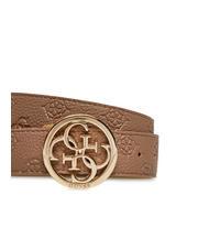 GUESS CRESIDIA Curea scurtabilă cu cataramă 4G taup &icirc;nchis - Curele - 2