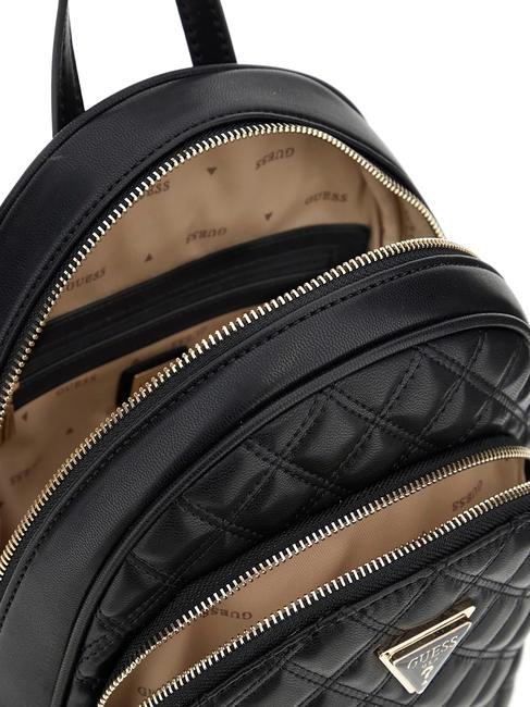 GIULLY Rucsac matlasat cu 2 compartimente BLACK - Genți femei