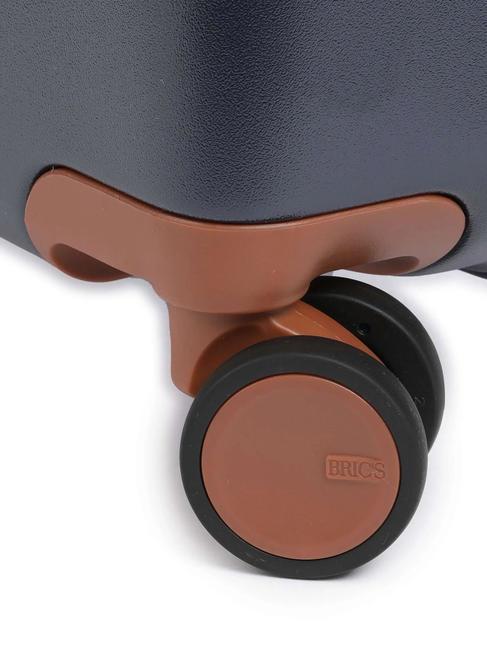 BELLAGIO Cărucior pentru bagaje de mână Albastru / Piele - Bagaje de mână