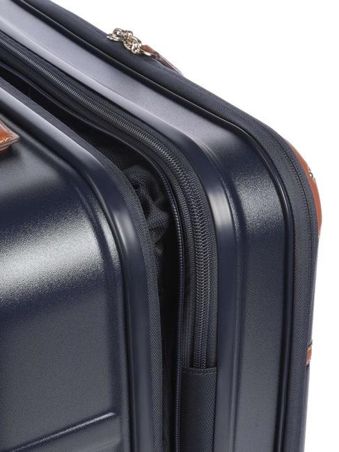 BELLAGIO Cărucior de cabină extensibil cu PC și port USB Albastru / Piele - Bagaje de mână