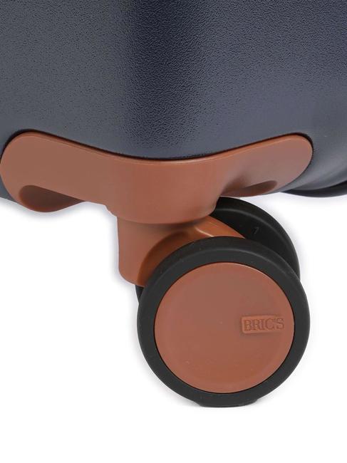 BELLAGIO Cărucior de cabină extensibil cu PC și port USB Albastru / Piele - Bagaje de mână