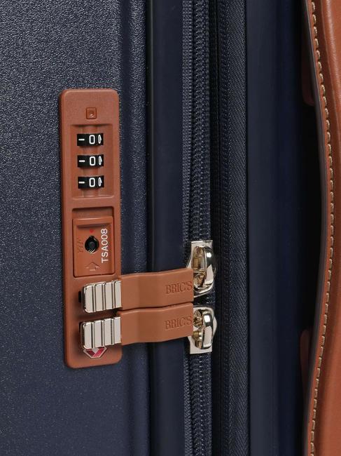 BELLAGIO Cărucior mare extensibil Albastru / Piele - Trolere rigide