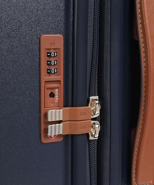 BELLAGIO Cărucior extensibil mediu-mare Albastru / Piele - Trolere rigide