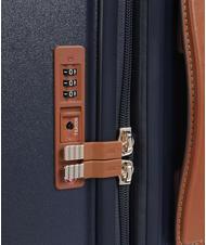 BRIC’S BELLAGIO Cărucior extensibil mediu-mare Albastru / Piele - Trolere rigide - 5