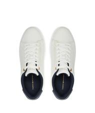 TOMMY HILFIGER CHIC COURT Tenisi din piele ecru - Pantofi femei - 4