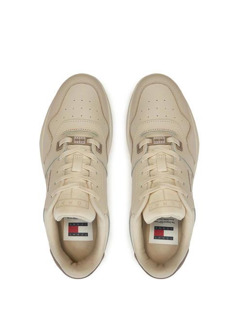 TOMMY JEANS RETRO BASKET  Adidași &icirc;nalți h&acirc;rtie de ziar - Pantofi femei