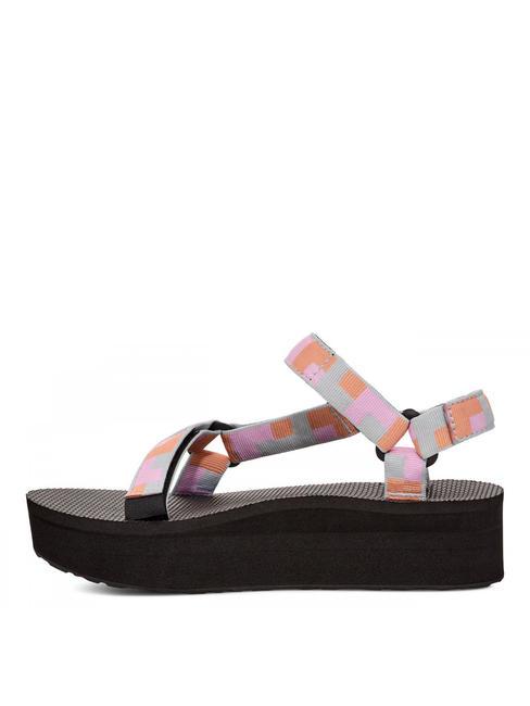 FLATFORM UNIVERSAL Sandale forme retro albastru sidefat - Pantofi femei