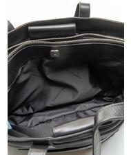 PIQUADRO RYAN Shopper PC de 14 inchi, din material reciclat negru - Genți femei - 5