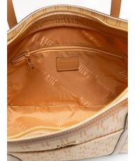 ALVIERO MARTINI PRIMA CLASSE MONOGRAM Geanta de cumparaturi cu imprimeu logo cremă - Genți femei - 4