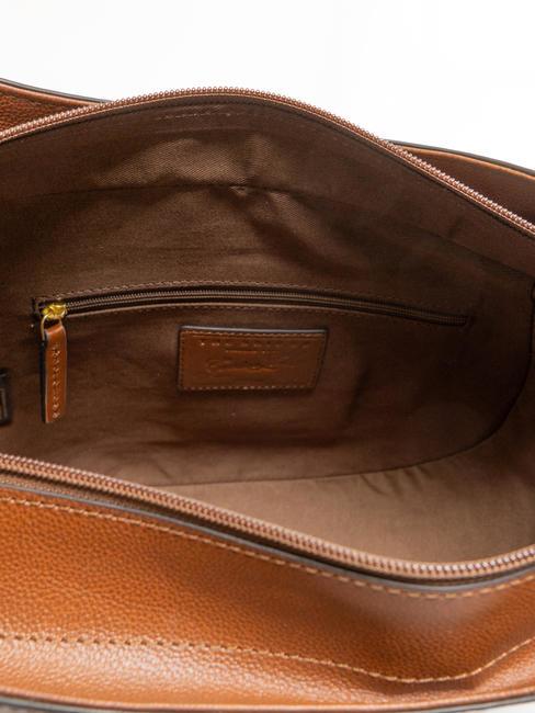 DOMITILLA  Shopper pe umar, din piele BROWN - Genți femei