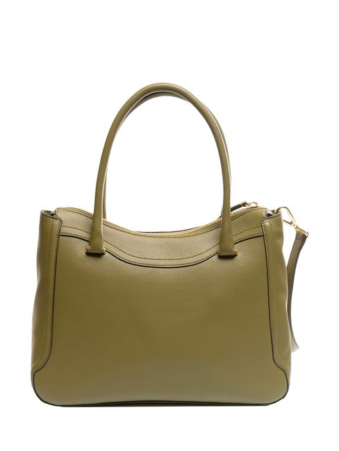 ZIPPER Geanta de mana cu curea de umar măsline - Genți femei