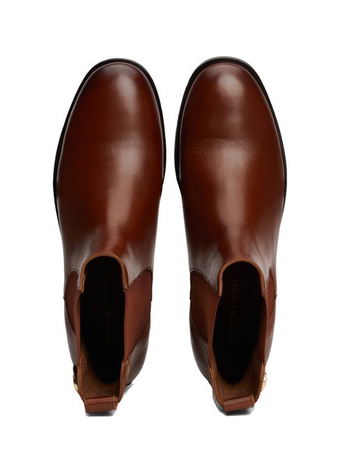 STUD LOW CHELSEA Botine din piele maro coniac - Pantofi femei